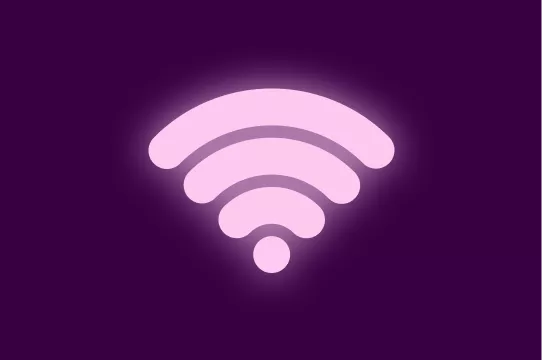 wifi teken in neon
